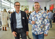 De twee projectleiders van Bosman van Zaal. Pierre du Pan ging over de bouw van de kas en Frans Wijnhorst over de verwarming.