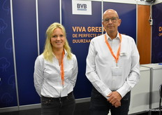 Daisy Stoop en Jan Dirksen van BVB stonden op de beurs om hun op maat gemaakte substraten te promoten.