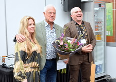 Chantal van Kuyck, beurs manager bij GrootGroen Plus, Peter Derksen en David Bömer.