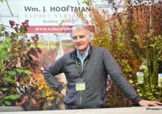 Willem Jan Hooftman van WM. J. Hooftman bv uit Boskoop stond er met zijn Axer en Cercis producten.