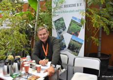 Antonello Tagliabue van Jac. Niekerk bv was op de beurs met zijn Italiaanse bomen. Antonello is gespecialiseerd in het telen van Italiaanse planten en bomen. Dit doet hij op zijn kwekerij in Faenza, Italië.