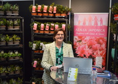 Inge de Clercq van VDW Plant, dat gespecialiseerd is in Euonymus en Azalea Japonica.