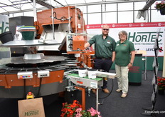 Dan Downie en Kate Hewitt van Hortec, een agent van Javo in het VK.