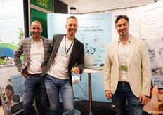 Voor de mannen van Green Solutions was het de eerste keer op de beurs, maar buurman Gideon van TSD (links) staat er al jaren