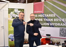 Jean-Yves Coulbault en Sylvain Javoy van Sicamus. Sylvain neemt Sicamus over van Jean-Yves. 