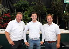 Jan van Meerten, Arjan van Houdt en Marc Martinu van Boomkwekerij 't Kempke.