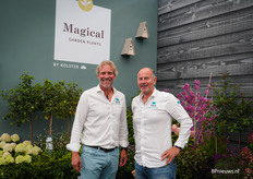 Marcel Salman en Wouter den Hollander van Kolster BV. Hun Salvia's stonden ook in de stand van BPnieuws te shinen 