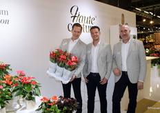 John Keyzer, Rick van Deventer en Marcel Hoogendoorn van Houwenplant. Voor het eerst laten ze op de beurs hun nieuwe huisstijl zien. Vanaf deze maand verder onder het merk Haute Couture.