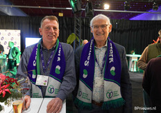 Robert van der Hulst (Summerville Plants) en Cor Zuurbier, oud-kweker en zoals hij zich introduceerde: De vader van Rosaline Zuurbier