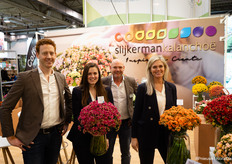 Stef Berkhout, Marit Limmen (met haar eigen veredeling), Stefan Slijkerman en Marloes Beerepoot van Slijkerman Kalanchoe