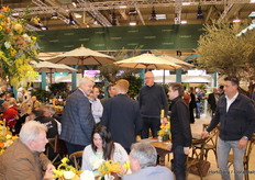 Op de stand van (Landgard) was het gezellig. Al jaren een prima ontmoetingsplek op de beurs.