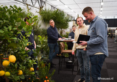 Sander Kerklaan van Luiten Kwekerij is druk bezig om klanten te helpen