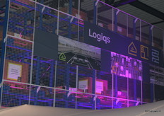 Bovenuit de feesttent stak deze warehouse opstelling. Sfeervol verlicht.