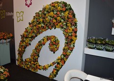 De artistieke bloemenwand in de stand van Olsthoorn en 's Gravenhof