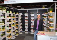 Christian Jacobsen van EuroTrend, een van de weinige niet-Nederlanders op de beurs. Onder de buitenlanders trof men met name Duitsers en Denen.