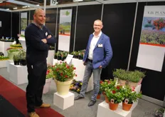 Guy van Deuren van VD Plant met Gerard Boerlage, die de verkoop doet voor VD Plant, Kwekerij de Croon en Verpa Plants