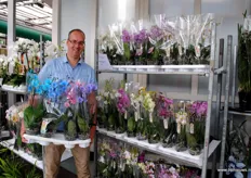 "Patrick van Pannekoek Orchidee ziet dat er in de multiflora's meer vraag komt naar ongestokte varianten. "Voor de natuurlijke uitstraling." Daarvoor is een stevige tak nodig."