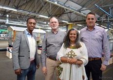 Sayalf Adana van Dudga Flora, Rinus Bouwman, Emebet Tesfaye van Et-Highland Flora en Martijn Bouwman.
