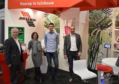 Ook Royal Brinkman was aanwezig. Vlnr Gerard Wessteijn, Sandra Weerdenburg, Robin van der Meer en Arjan van der Veer.