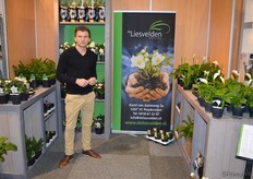 Ashwin Swart van Kwekerij de Liesvelden. Het bedrijf heeft een groot assortiment Helleborus, waarmee zij t/m maart in productie zijn (terwijl de meeste anderen daar na de kerst al mee stoppen)