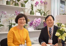 Taiwanese orchidee en lisianthus kweker Lance Chuang en Olivia Lee van Hermes Orchids.