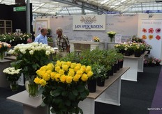 Jan Spek Rozen, met de snijrozen een wat vreemde eend in de bijt, maar met het assortiment potrozen toch ook in de buiten teelten geen onbekende.