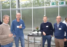 Remy Maat (Cultilène), Aad van der Burg (Bakker Brother Seeds), Peter Geerts (Syngenta) en Huub Hermus (Plantenkwekerij Van der Lugt)