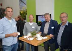 Maurice Olsthoorn (Sion), Ary de Jong (Demokwekerij), Regnier ten Haaf (Ridder Drive Systems) en Cor van Rijn (Florijn Flowers)