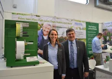 Ketty Garber and Mark Strobel of Primera, showing the new GP3000 stack and tag printer.