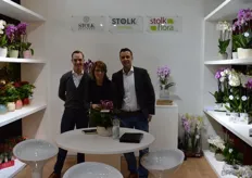 Mike Rijnsburger, Danielle Vermeulen en Marco Hartensveld. Onlangs won Stolk Flora met de Your Natural Orchid de duurzaamheidsprijs op de beurs in Milaan