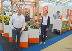 - samen met Jurgen Zwiehoff van Dummen Orange, met op de achtergrond de Gaura, die goed was voor een bronzen medaille in de categorie noviteiten