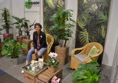 Petra Molenaar, Persoon Potplanten, had dit jaar gezorgd voor een gezellig en uitgesproken groen standje