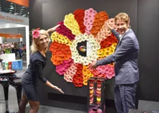 On the exhibition floor visitors could meet up with Reinier Zuidgeest and Patty Zuidgeest-Vis of Florein Gerberas – but their flowers can also be found on many many places all over Russia. The boxes are easy to recognise and well appreciated by the Russian customers.
