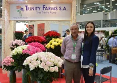 Bernardo Prada and Anna Melijova (interpreter) of Trinity Farms.