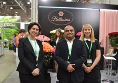 Farah Samji, Vishal Mehta and Hannah Cunynghame of AAA Roses. They are exhibiting at the show for the first time and are introducing their Bellissima branded high altitude roses to the market. And their roses seem to fit in the market as they attracted the attention of many importers.