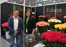 Paul Buitron and Cristina Albuja of Edana floralba. These Ecuadorian rose growers supply 90 percent of their production volume to the Russian market.