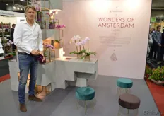 Ewoud Meeuwissen van Orchids4All, dat op de beurs het concept 'Wonders of Amsterdam' presenteerde