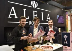 José Mariá Martínes de Haro & Héctor Sánchez Mora van Aleia Roses. Samen met hun slager en een overheerlijke spaanse ham.