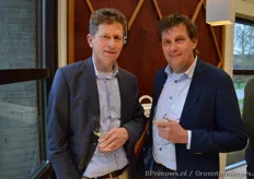 Siep Koning en Bert den Haan van de Nederlandse Fruittelers Organisatie