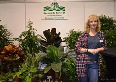 Sonja Pieterse van Kwekerij De Amstel Bv. Met hun tropische planten.