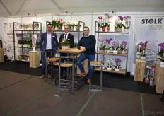 De drie mannen Marco Hartensveld, Mike Rijnsburger en Corstiaan Stolk van de drie bedrijven Stolk Flora, Stolk Brothers & Stolk Orchids.