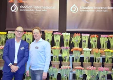 Pieter Teeuwen and Rob zoon from the flower bulb company Thoolen International.
