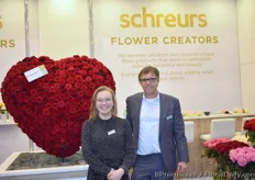 Femma Schreurs together with her german colleague Olav Blanchard standing next to their Red Naomi heart.