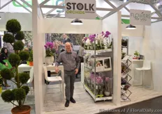 David Bakker from Dutch orchid grower Stolk Orchids, presenting in the booth of Landgard