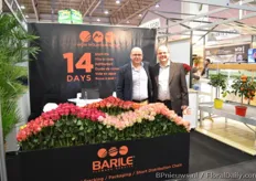Nicola Paradiso and Andreas Klang of Barile presenting their WOW Mountain Rose, a selection of the best mountain roses from growers who make the most of high, over 2000m, altitudes. They launched the selection at the IFTF 2017 in Vijfhuizen, the Netherlands.