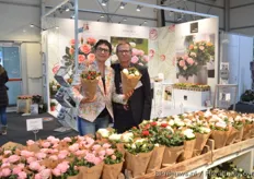 Rosa and Harley Eskelund. Rosa is holding the new red mini rose in the Infinity series; King of Infinity. According to Eskelund, this new variety attracteed the attention of many growers and exporters who visited the show.