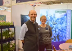 "Patrick Fairweathers and Sharon Lowndes opf Fairweathers. According to Fairweathers, the exports in agapanthus has grown. "People ar beginning to understand the differences in agapanthus and how it grows in different climates."