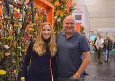 Katerina Afnahel and Peter Grootscholten of Mister Green. They export Dutch flowers and plants to the Balkan coutnries, Turkey and Russia.