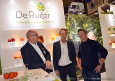 Peter Custers en Jan Kamper van De Ruiter Seeds met Leo Braams van Axia Seeds