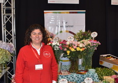 Martha Cecilia Rodríguez Duarte van Funza uit Colombia liet haar assortiment aan bloemen zien.